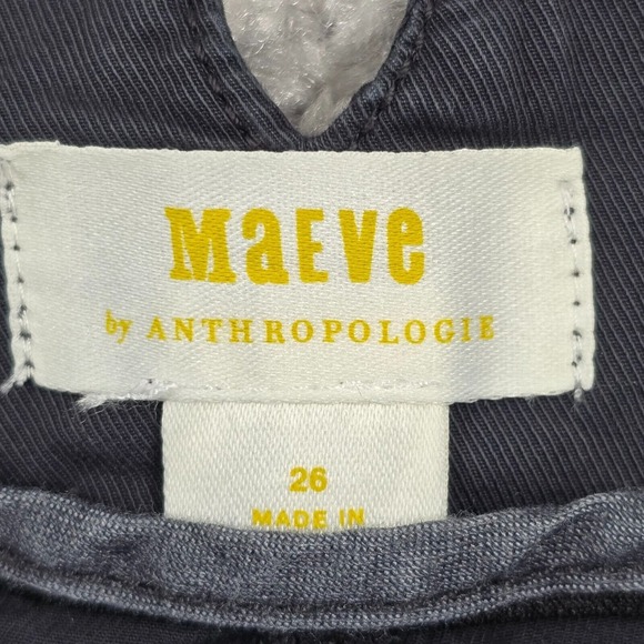 Maeve Pants Womens 26 Faded Black Flared Leg Midrise Twill - Picture 4 of 14